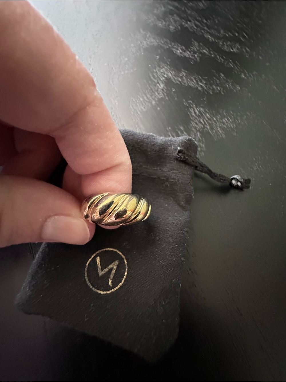 Mejuri Gold Vermeil original Croissant Dome Ring